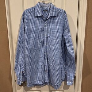 J McLaughlin Men’s Plaid button Down Shirt. Sz Large